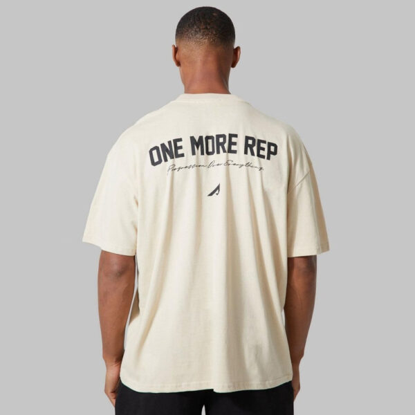 Active Oversized One More Reo T-Shirt – Sand - Image 2