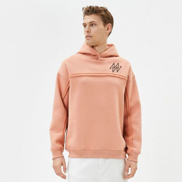 Oversize Hooded Sweatshirt With Stitching Detail Long Sleeve